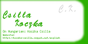 csilla koczka business card